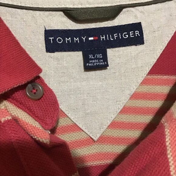 Tommy Hilfiger Striped Polo Shirt XL - Picture 6 of 7